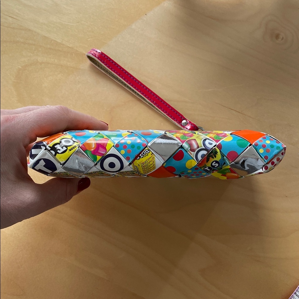 DOTS Upcycled Candy Wrapper Wristlet - Nahui Ollin - Picture 2 of 13